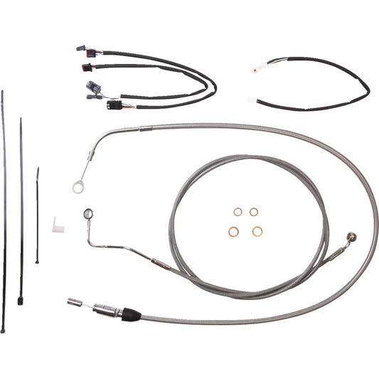 Kit de instalación de manillar XR - Kit de instalación de manillar XR - Perchas para monos de 12"-14" - FLH '21 - Acero inoxidable/cromo