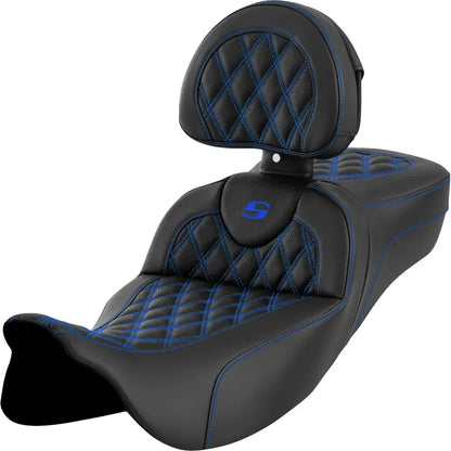 Asiento de alcance extendido Roadsofa™ - Asiento de alcance extendido Roadsofa™ - Costura de celosía - Costura azul - con respaldo - FL '08-'24