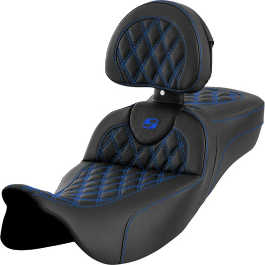Asiento de alcance extendido Roadsofa™ - Asiento de alcance extendido Roadsofa™ - Costura de celosía - Costura azul - con respaldo - FL '08-'24