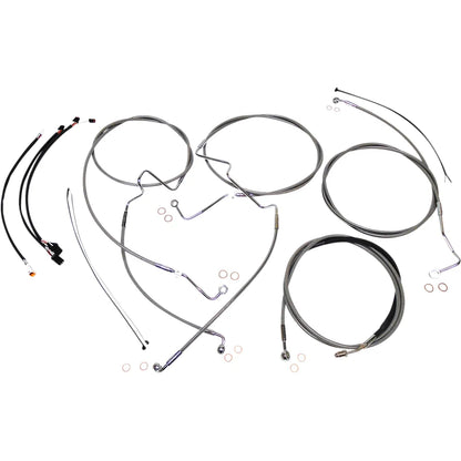 Kit de instalación de manillar XR - Kit de instalación de manillar XR - Perchas para monos de 12"-14" - FLHR '17-'20 - Acero inoxidable/cromo
