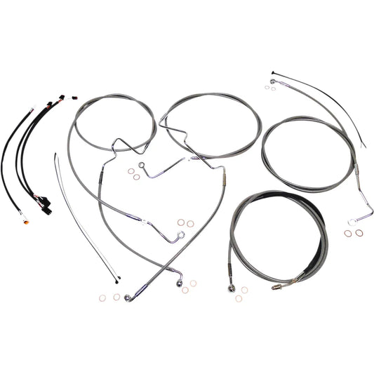 Kit de instalación de manillar XR - Kit de instalación de manillar XR - Perchas para monos de 12"-14" - FLHR '17-'20 - Acero inoxidable/cromo