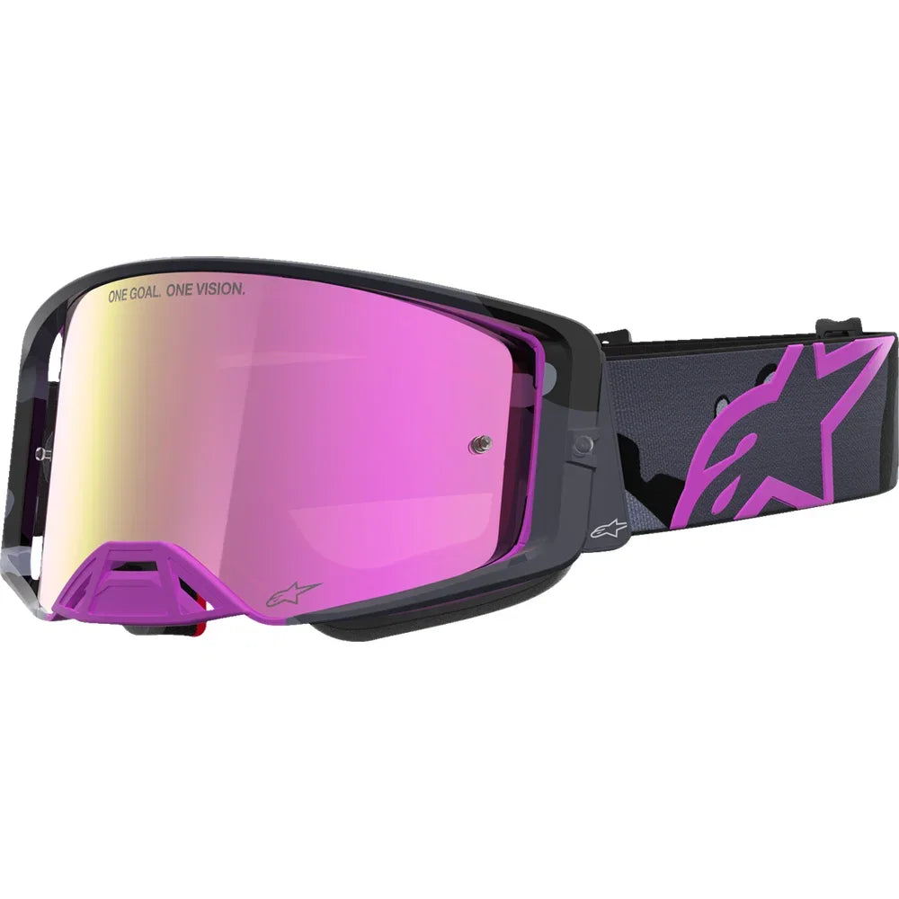 Goggles ALPINESTARS Goggles Supertech Limited Edition Loane Camo Supertech Loane Limited Pink Mirror Camo Purple
