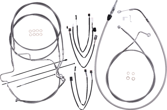 Kit de instalación de manillar XR - Kit de instalación de manillar XR - Colgadores Ape de 15"-17" - FLH '21-'22 - Acero inoxidable/cromo