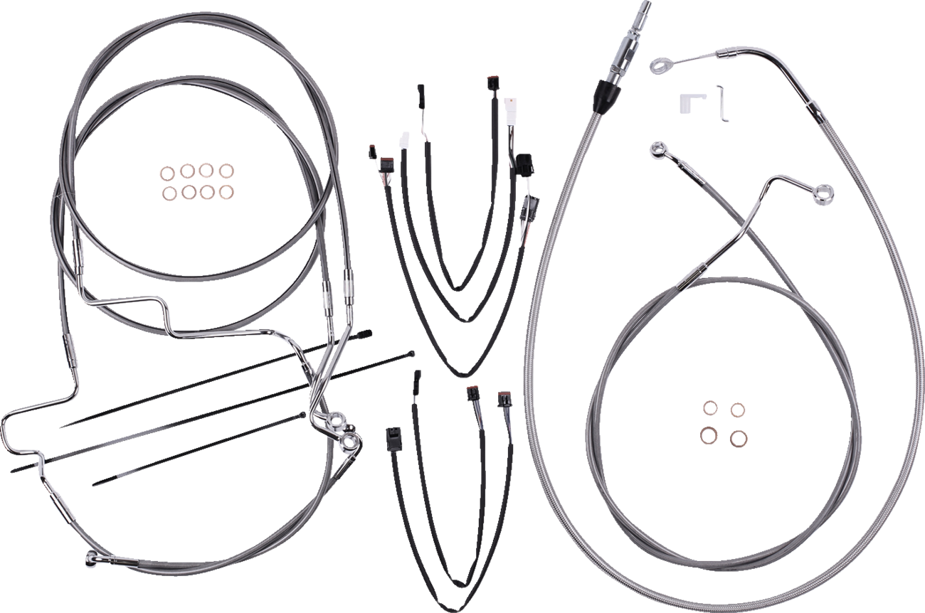 Kit de instalación de manillar XR - Kit de instalación de manillar XR - Colgadores Ape de 15"-17" - FLH '21-'22 - Acero inoxidable/cromo