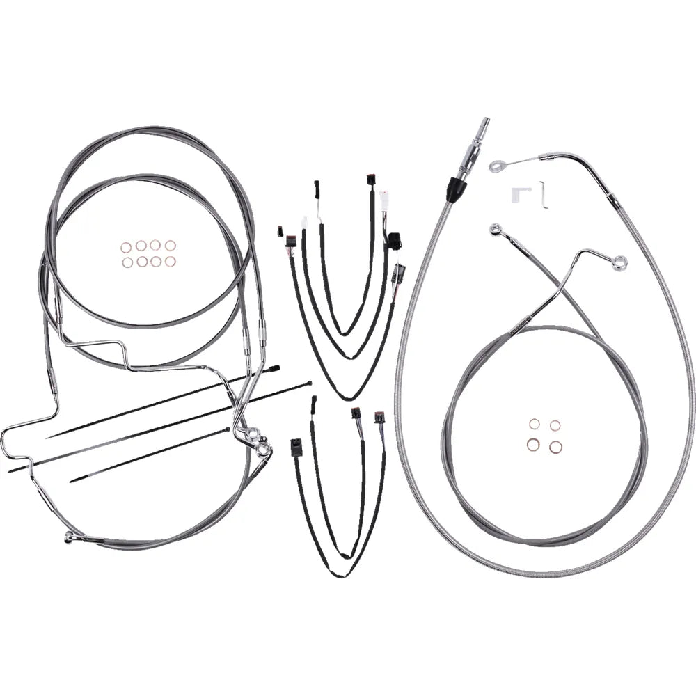 Kit de instalación de manillar XR - Kit de instalación de manillar XR - Colgadores Ape de 15"-17" - FLH '21-'22 - Acero inoxidable/cromo