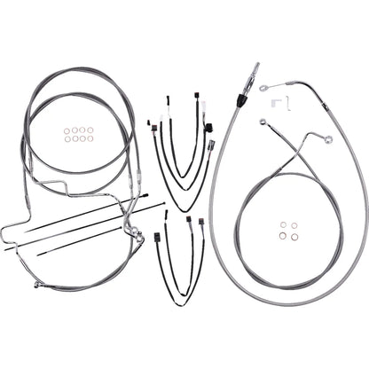 Kit de instalación de manillar XR - Kit de instalación de manillar XR - Colgadores Ape de 15"-17" - FLH '21-'22 - Acero inoxidable/cromo