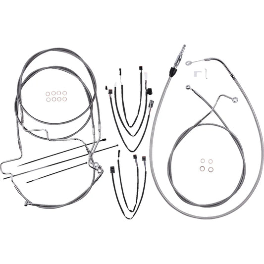 Kit de instalación de manillar XR - Kit de instalación de manillar XR - Colgadores Ape de 15"-17" - FLH '21-'22 - Acero inoxidable/cromo