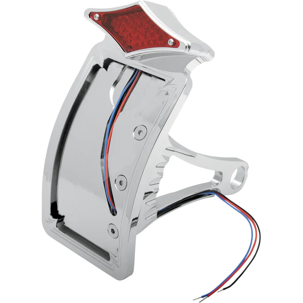 Side Mount Taillight/License Plate Mount - Curved Vertical - Diamond