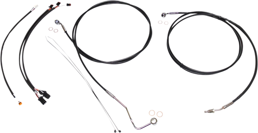 Kit de instalación de manillar XR - Kit de instalación de manillar XR - Colgadores Ape de 12"-14" - FLH '17-'20 - Negro/Cromo