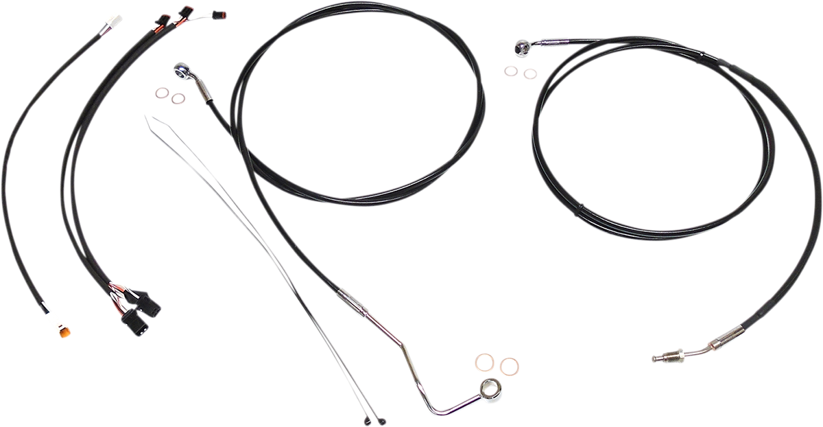 Kit de instalación de manillar XR - Kit de instalación de manillar XR - Colgadores Ape de 12"-14" - FLH '17-'20 - Negro/Cromo
