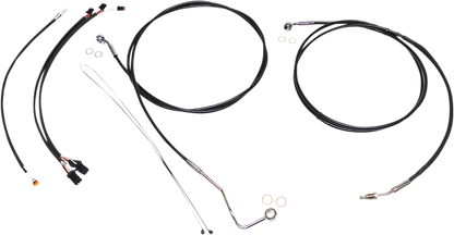 Kit de instalación de manillar XR - Kit de instalación de manillar XR - Colgadores Ape de 12"-14" - FLH '17-'20 - Negro/Cromo