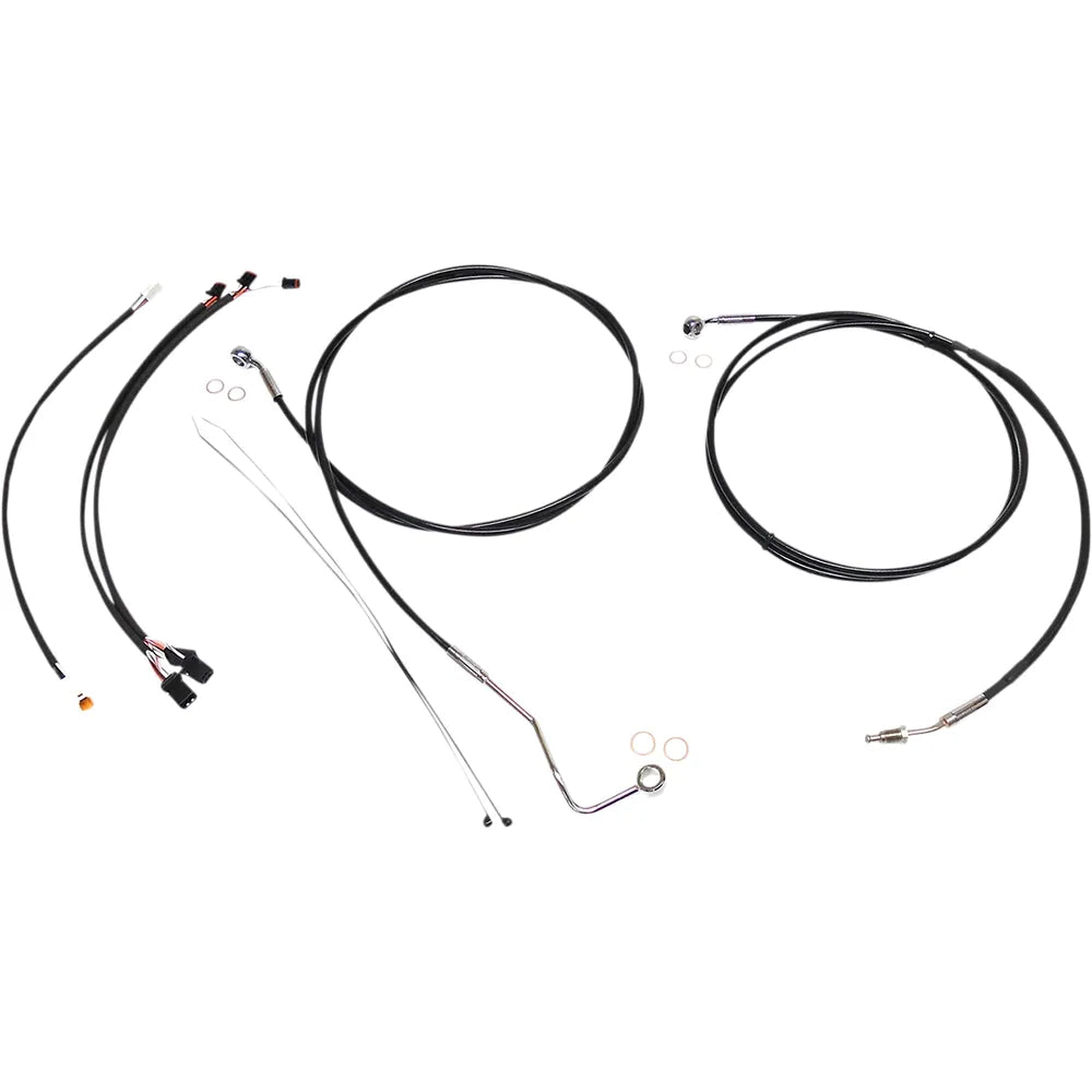 Kit de instalación de manillar XR - Kit de instalación de manillar XR - Colgadores Ape de 12"-14" - FLH '17-'20 - Negro/Cromo