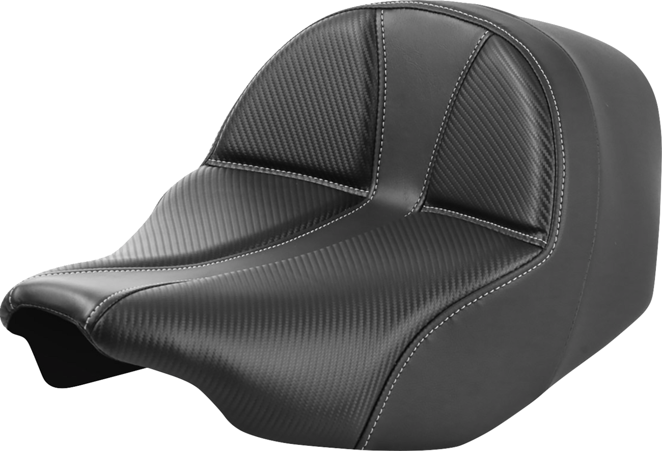 Asiento individual Dominator - Asiento individual Dominator - Fibra de carbono con costura plateada - FLT/FLH '23 -'24
