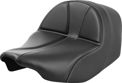 Asiento individual Dominator - Asiento individual Dominator - Fibra de carbono con costura plateada - FLT/FLH '23 -'24