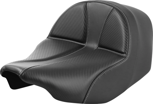 Asiento individual Dominator - Asiento individual Dominator - Fibra de carbono con costura plateada - FLT/FLH '23 -'24