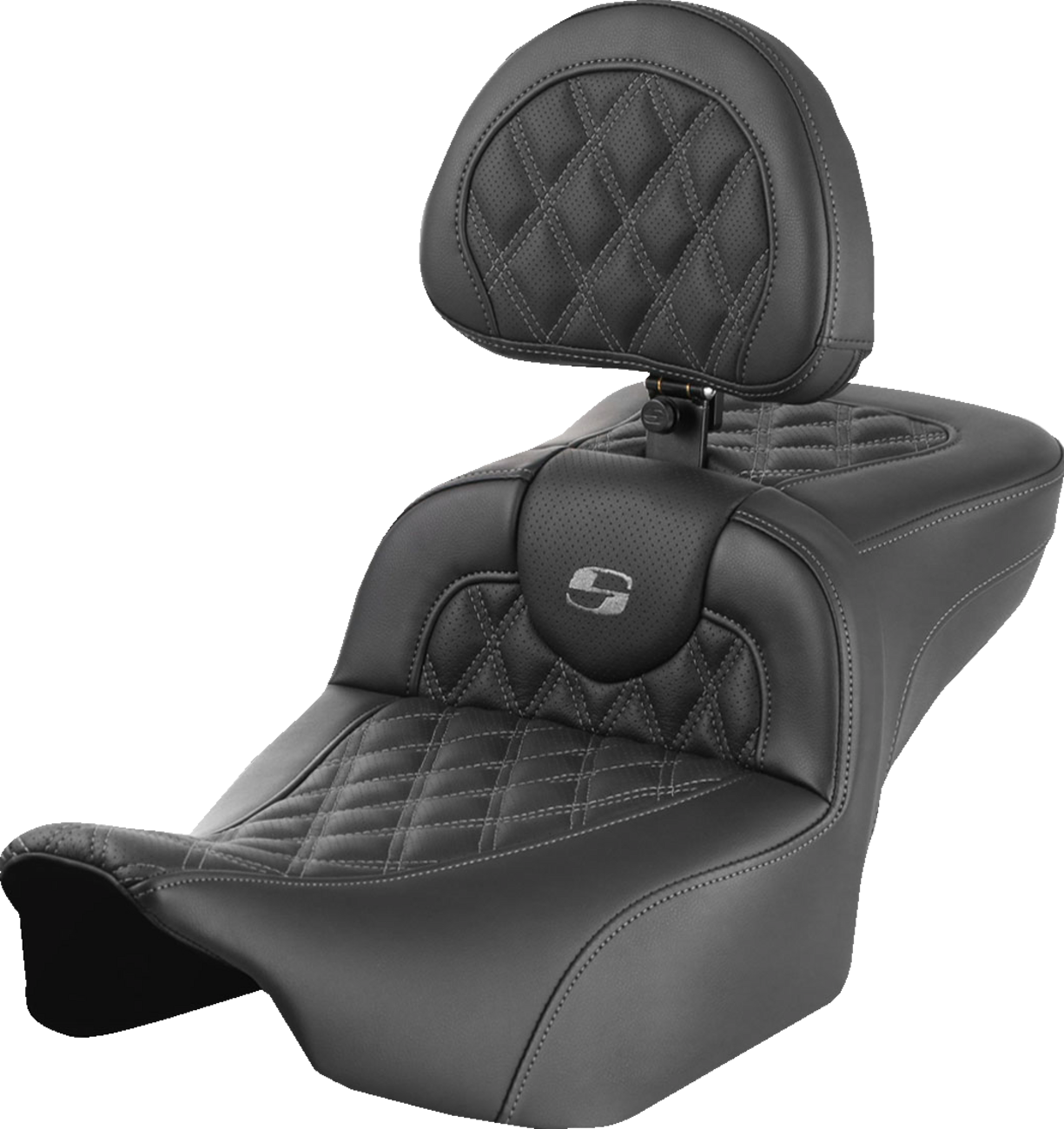 Asiento de alcance extendido Roadsofa™ - Asiento de alcance extendido Roadsofa™ - con respaldo - Costura de celosía - Costura gris - FLTR/FLHX '23-'24