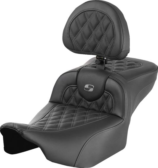 Asiento de alcance extendido Roadsofa™ - Asiento de alcance extendido Roadsofa™ - con respaldo - Costura de celosía - Costura gris - FLTR/FLHX '23-'24