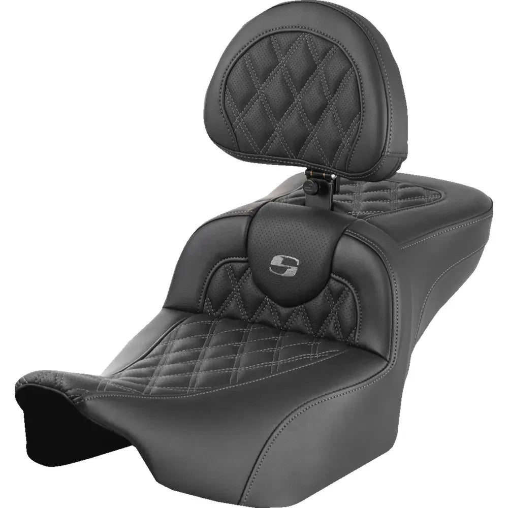 Asiento de alcance extendido Roadsofa™ - Asiento de alcance extendido Roadsofa™ - con respaldo - Costura de celosía - Costura gris - FLTR/FLHX '23-'24