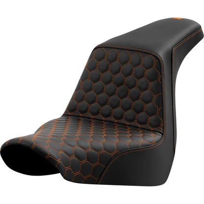 Asiento elevador tipo panal - Asiento elevador - Panal - Costuras naranjas - FL/FX '18-'24