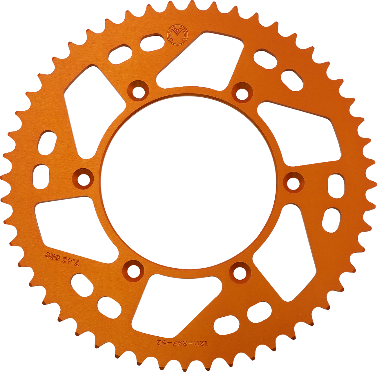 Corona Trasera Aluminio - Corona Trasera - Aluminio - 52 Dientes - Naranja - Husaberg/Husqvarna/KTM