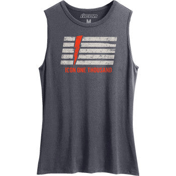 Camiseta ICON Invasion Stripe para Mujer - Antique Denim