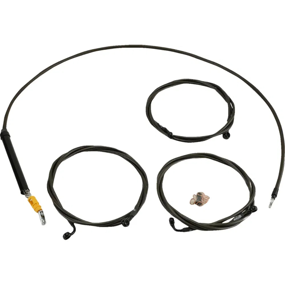 Kit de cable de freno/cable de manillar trenzado midnight estándar — ape hanger