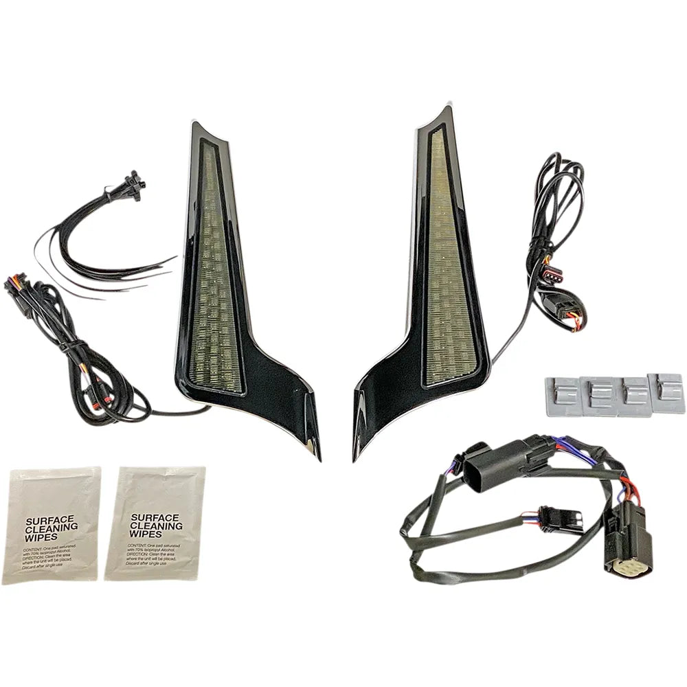Panel Lights - Chrome - Smoke Lens