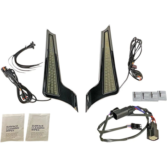 Panel Lights - Chrome - Smoke Lens