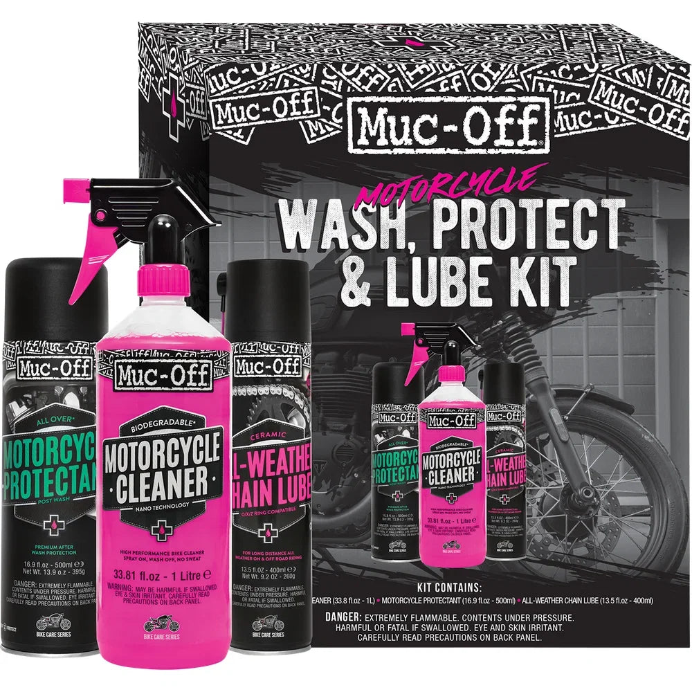 Kit de lavado, protección y lubricación de motocicletas