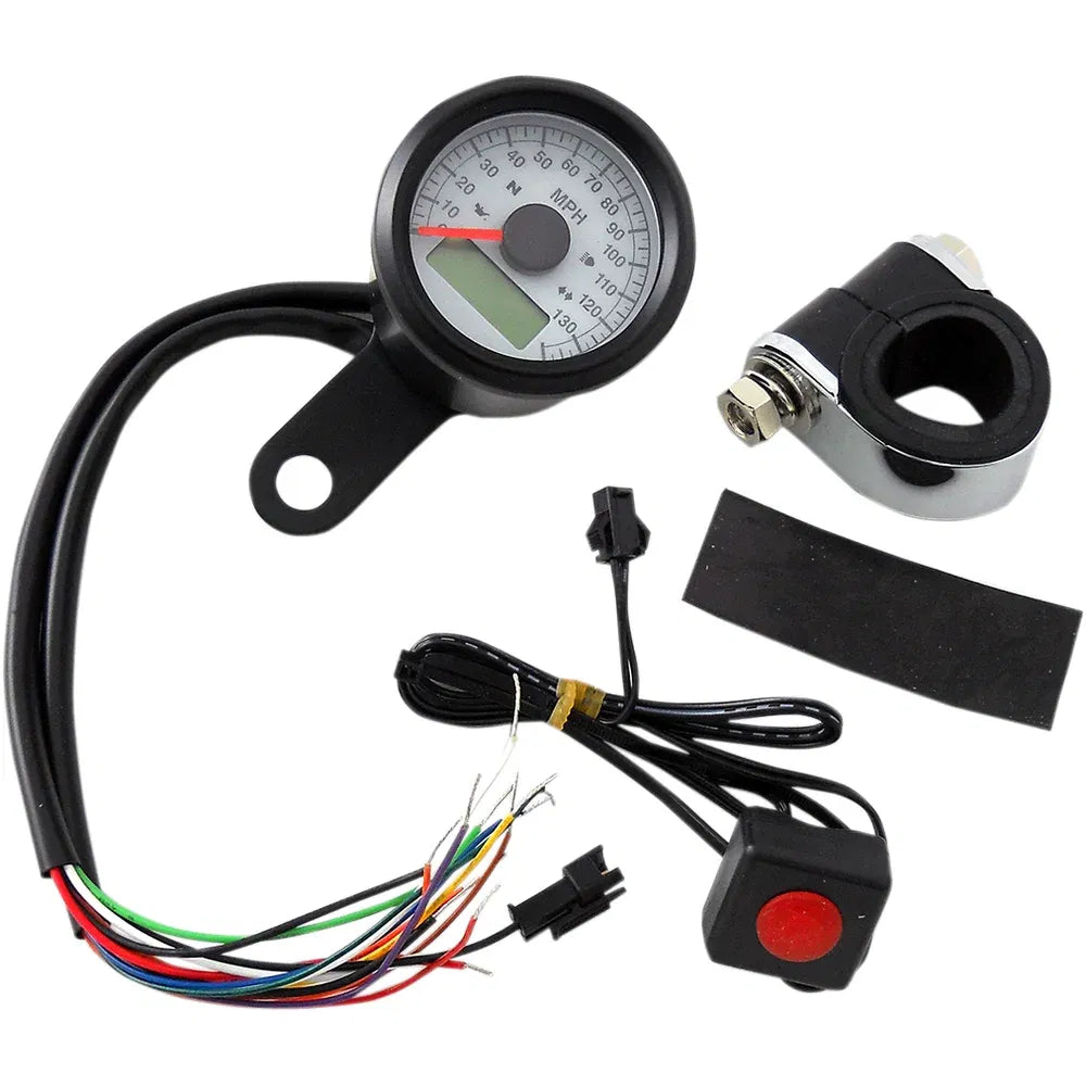 Velocímetro electrónico programable de 1-7/8" con luces indicadoras