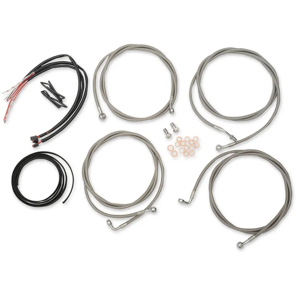 Kit completo de cable de manillar/línea de freno trenzado de acero inoxidable — kit de cables