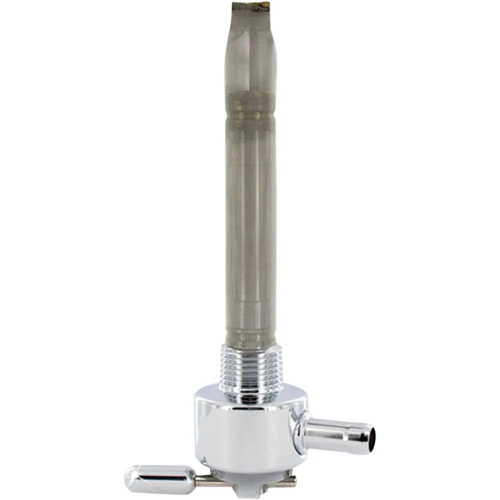 Fuel Valve - Chrome - 3/8" NPT - Round