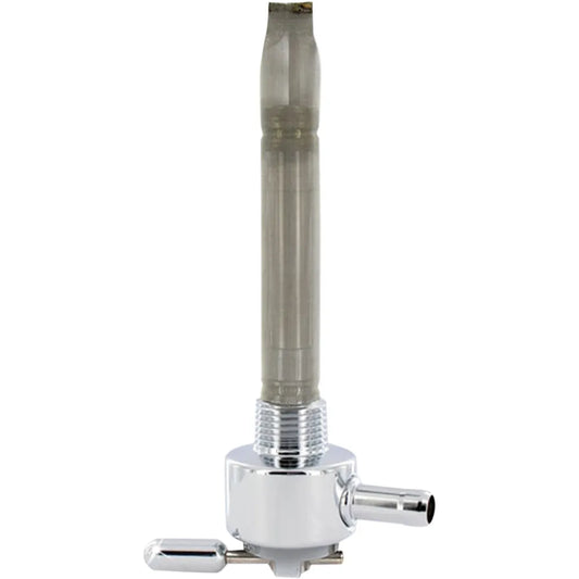 Fuel Valve - Chrome - 3/8" NPT - Round