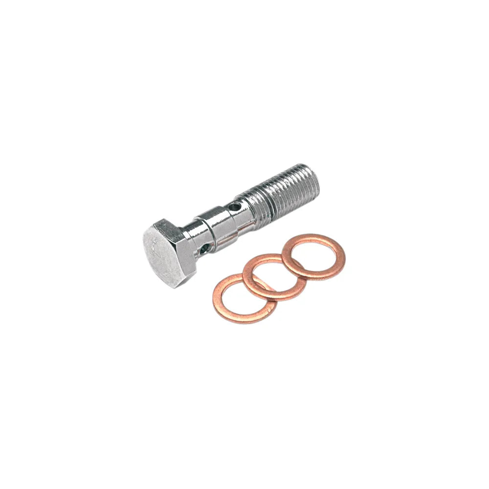 Banjo Bolt - 3/8"-24 - Double - Chrome