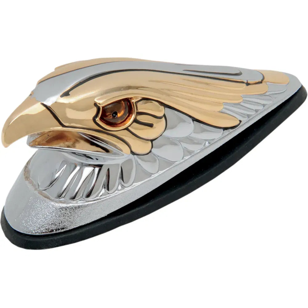 Cabeza de Águila Dorada con Luces - Cromo