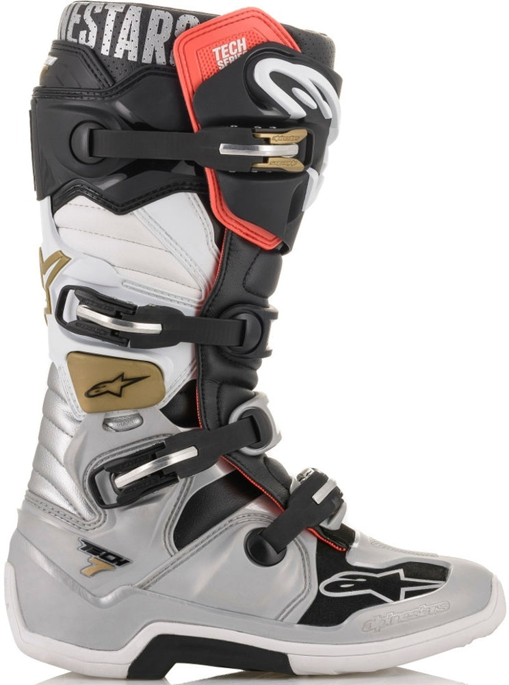 Botas Alpinestars Tech 7 - Gris/Negro/Rojo