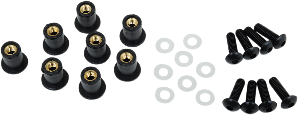 Kit de tornillos para parabrisas - Kit de tornillos para parabrisas - Negro
