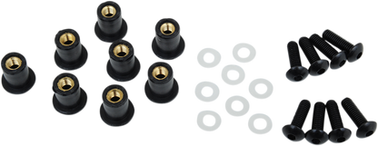 Kit de tornillos para parabrisas - Kit de tornillos para parabrisas - Negro