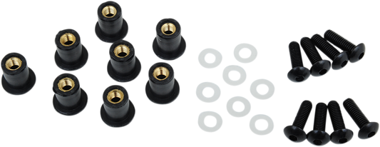 Kit de tornillos para parabrisas - Kit de tornillos para parabrisas - Negro