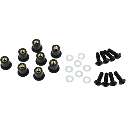 Kit de tornillos para parabrisas - Kit de tornillos para parabrisas - Negro