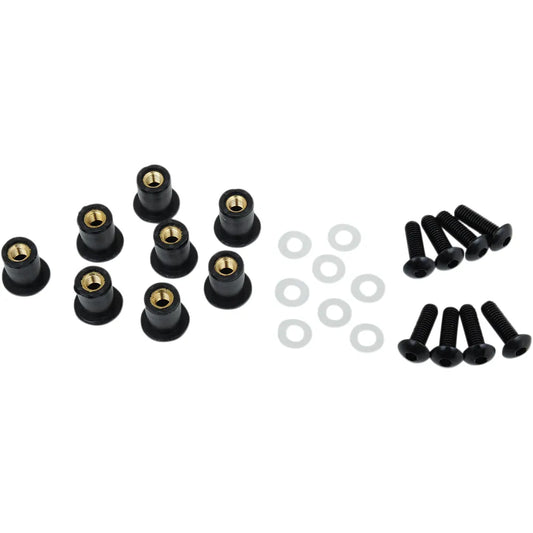 Kit de tornillos para parabrisas - Kit de tornillos para parabrisas - Negro