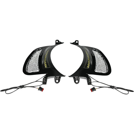 LED Vent Insert - Amber/White - Black w/ Black Mesh