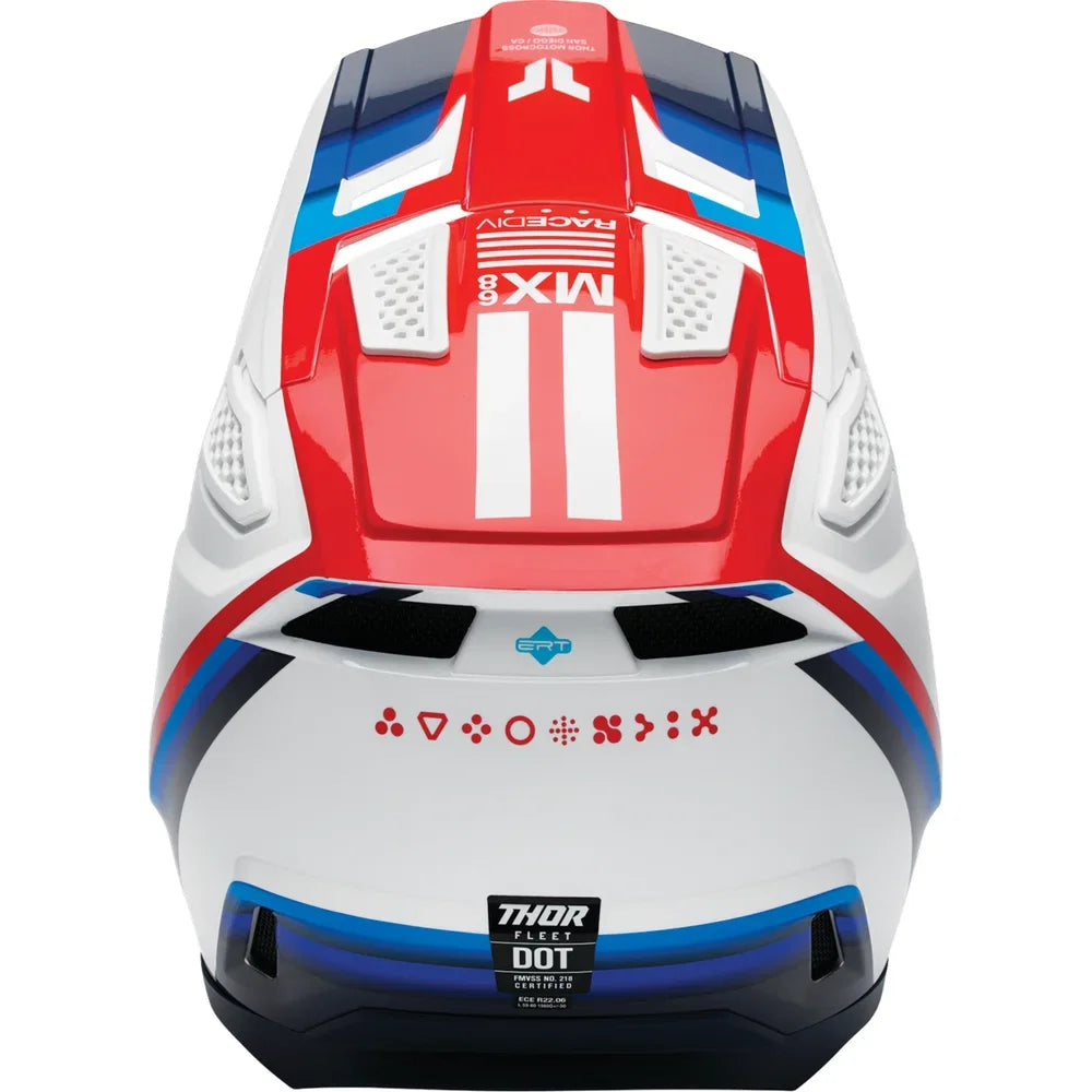 Casco fleet defy blanco/rojo/azul