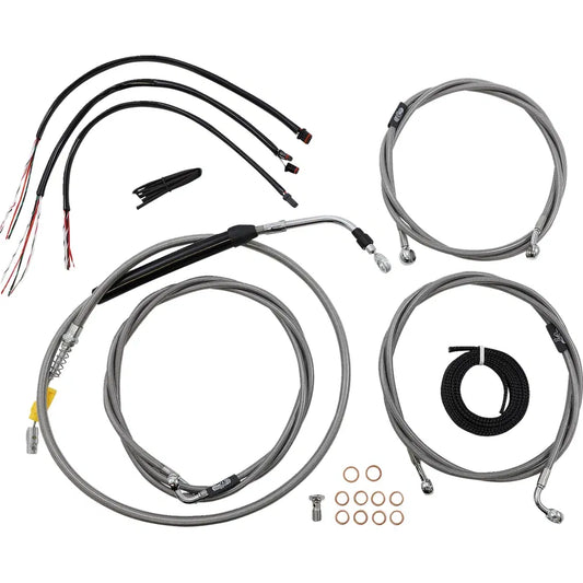 Kit completo de cable de manillar/línea de freno trenzado de acero inoxidable — kit de cables