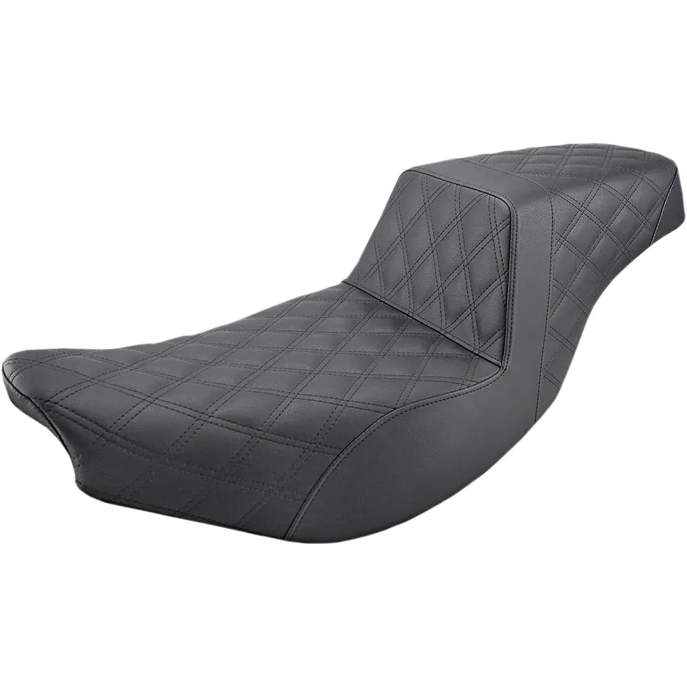Step Up Seat - Lattice Stitched - Black