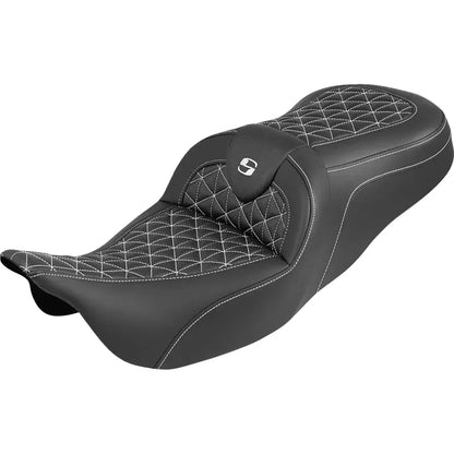 Asiento RoadSofa™ Tri Gripper - Asiento RoadSofa™ Tri Gripper - Alcance estándar - Costura blanca - sin respaldo - FLH/FLT '08-'25