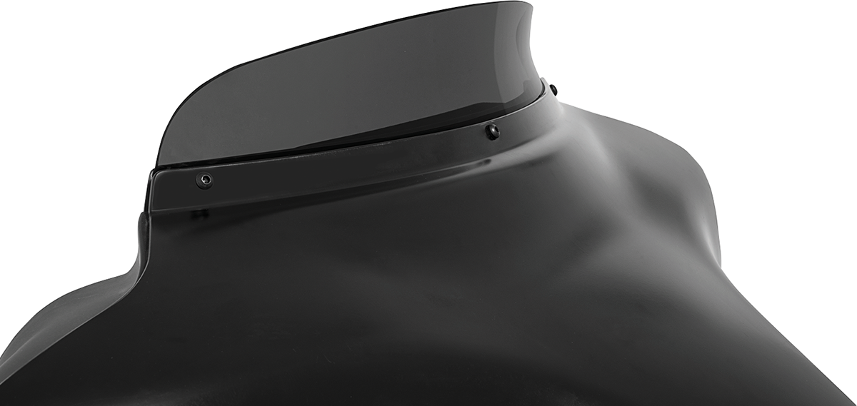 Parabrisas con alerón Batwing - Escudo del alerón - 3" - Humo negro oscuro - FLH '96-'13