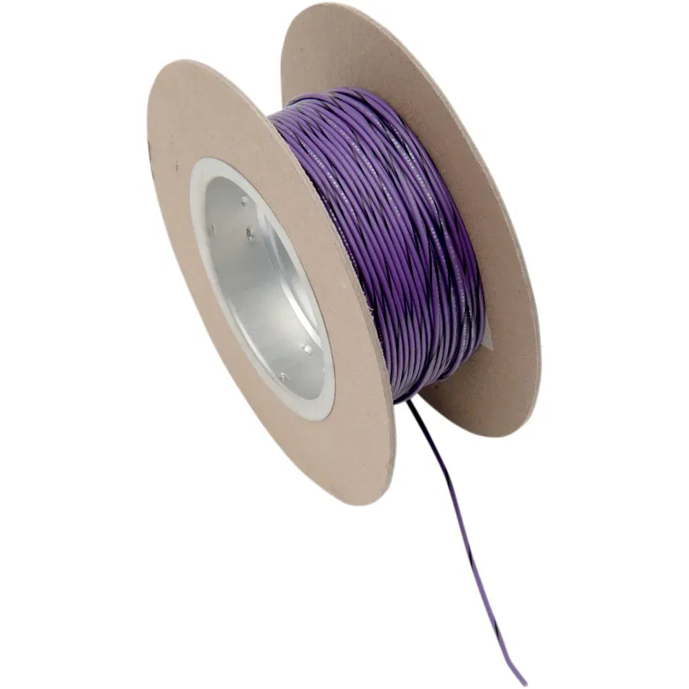 100' Wire Spool - 18 Gauge - Violet/Black