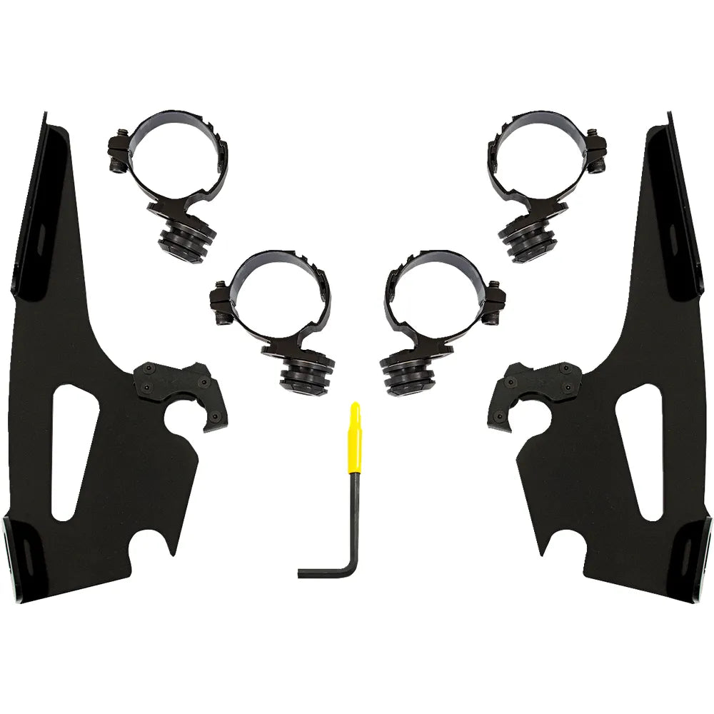 Kit de montaje de bloqueo del gatillo de carenado Batwing - Kit de montaje Batwing - Negro - Honda