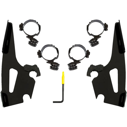 Kit de montaje de bloqueo del gatillo de carenado Batwing - Kit de montaje Batwing - Negro - Honda